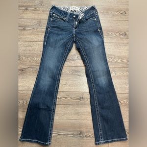Ariat R.E.A.L. Low Rise Stretch Rosy Whipstitch Boot Cut Jean 26Short